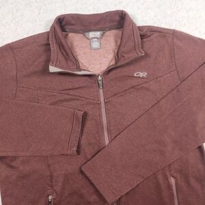 Outdoor‎ Research Fleece Jacket Mens Medium Red Maroon Surefire Full Zip V059
